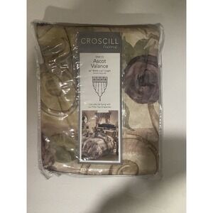 Croscill Home Ascot Single Valance With Tassel  40x25 Amethyst Chambord NEW